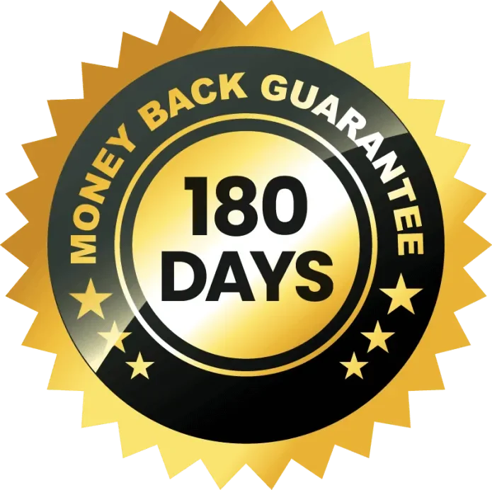 180 day money back guarantee